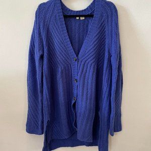 Anthropologie Moth Oversized Blue Cardigan